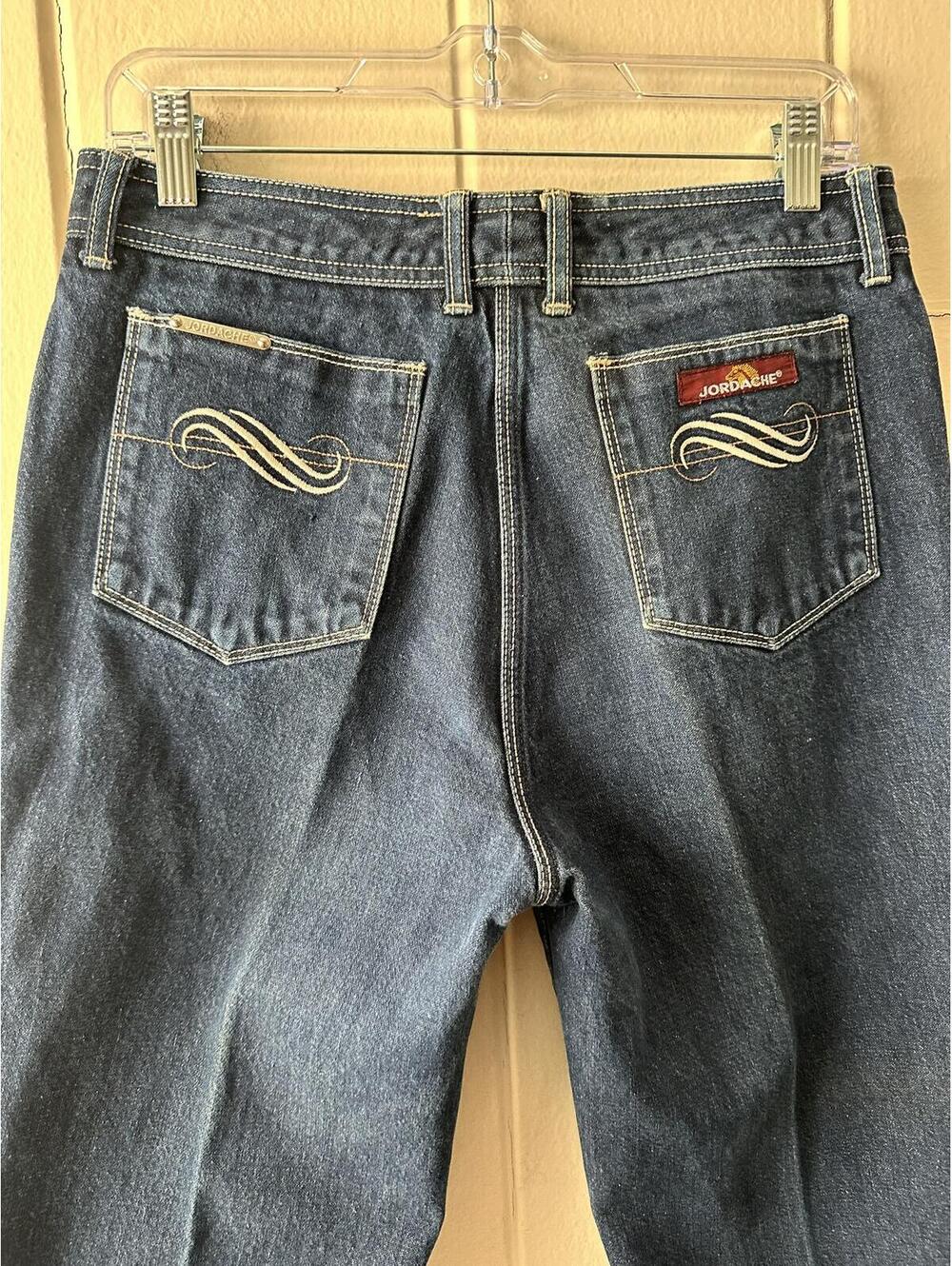 Jordache Straight Leg High Rise Vintage Blue Jeans Size 33 100% Cotton